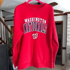 Fanatics XL Washington Nationals Red Crew Neck